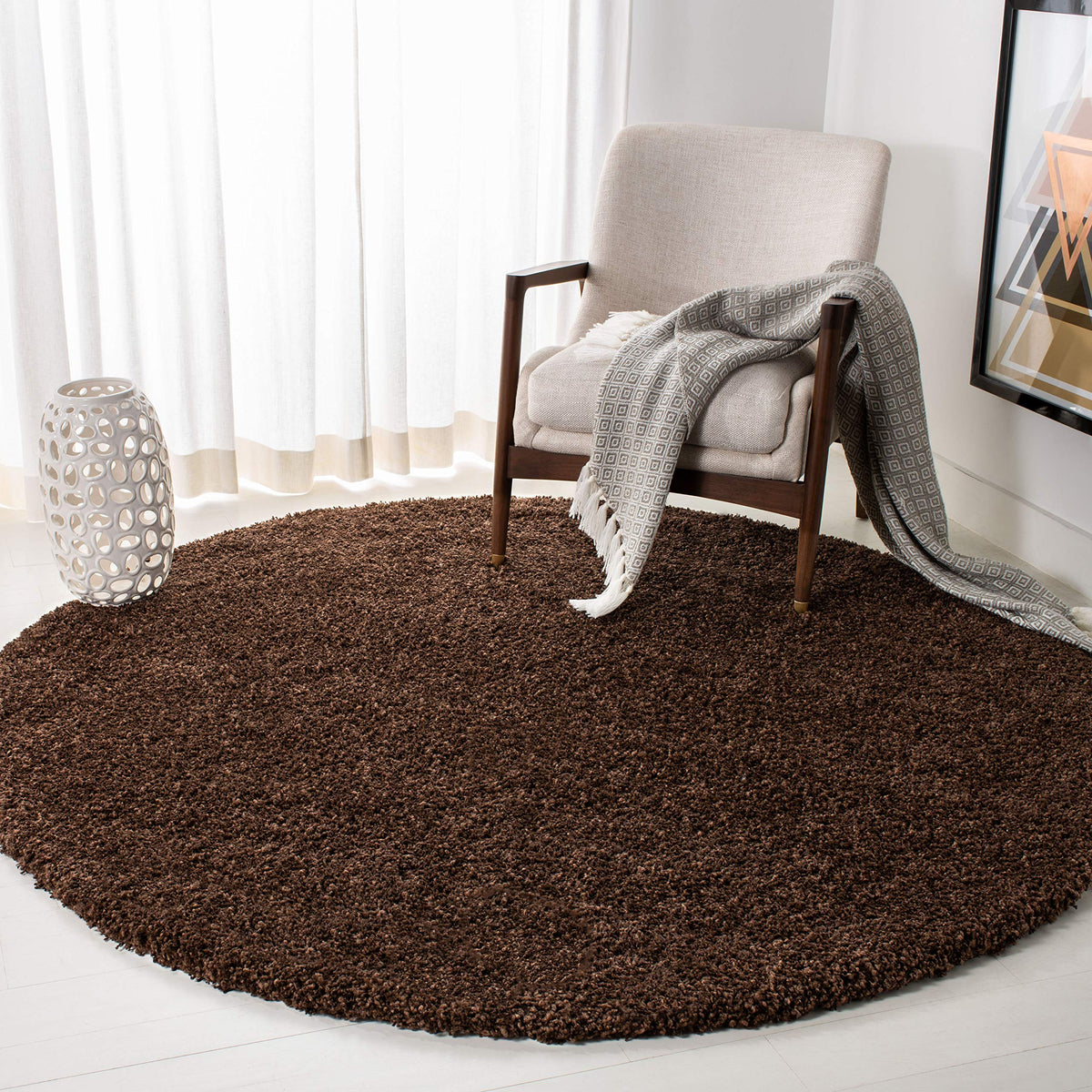 SAFAVIEH Area Rug 4x6 - California Shag Collection - Ivory, Non-Shedding & Easy to Clean, Ultra Plush Thick Pile, Ideal for Living Room, Bedroom, Dining Space (SG151-1212)