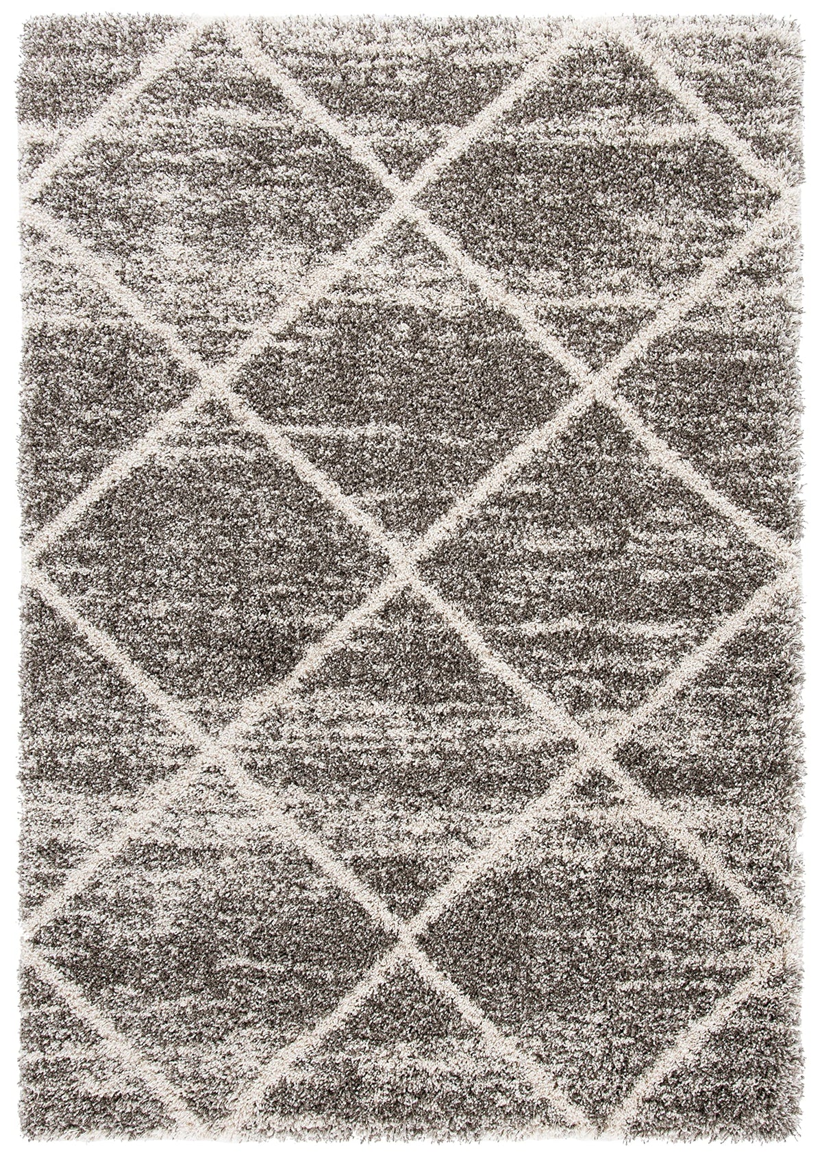 SAFAVIEH Hudson Shag Accent Rug 3'x5', Soft Plush Grey & Beige SGH281J