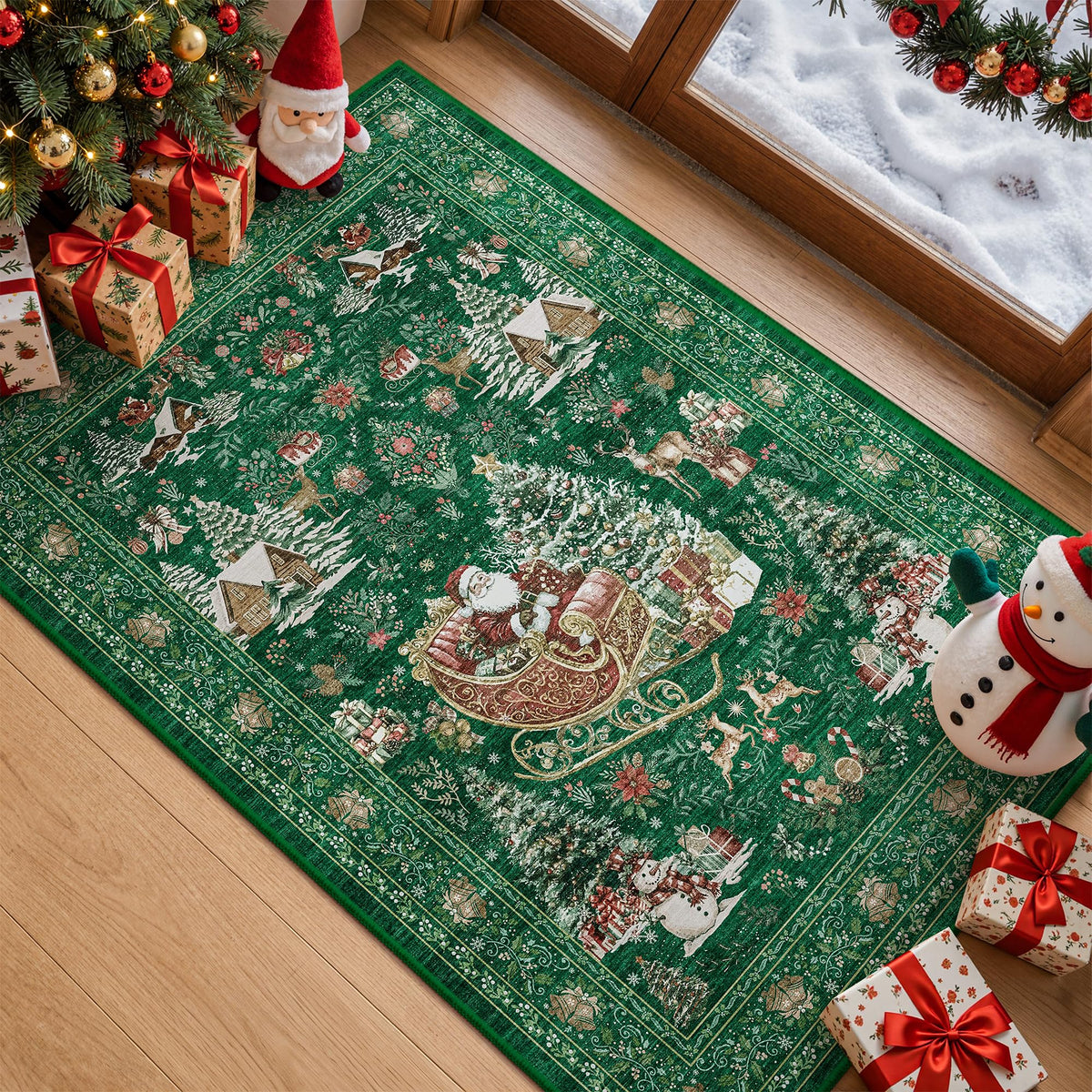 zesthome 5x7 Area Rugs for Living Room,Large Washable Rug,Orange