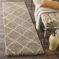 SAFAVIEH Hudson Shag Accent Rug 3'x5', Soft Plush Grey & Beige SGH281J