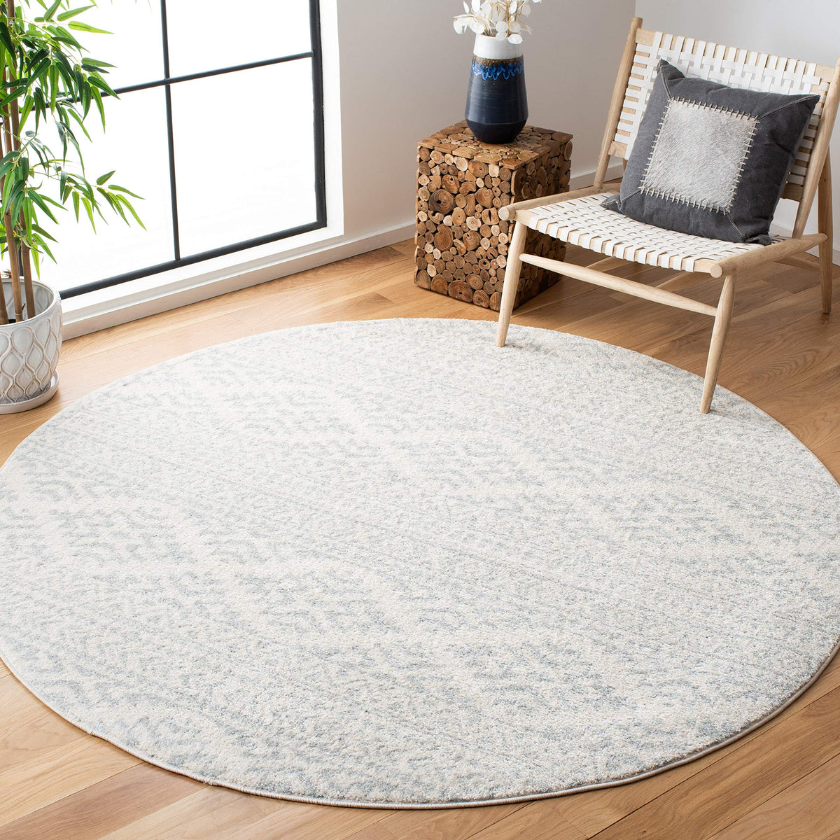 SAFAVIEH Tulum Area Rug 8x10, Large Ivory & Grey TUL272A