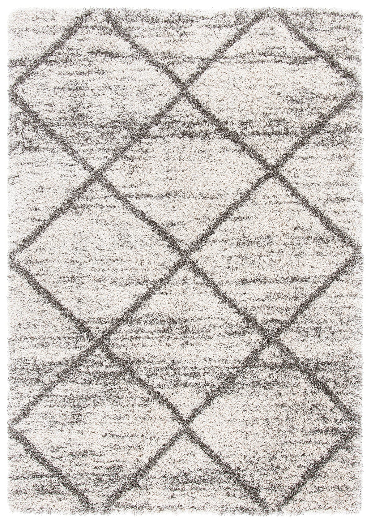 SAFAVIEH Hudson Shag Accent Rug 3'x5', Soft Plush Grey & Beige SGH281J