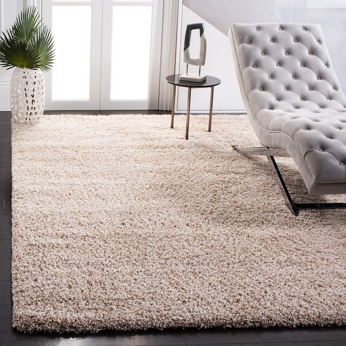 SAFAVIEH Area Rug 4x6 - California Shag Collection - Ivory, Non-Shedding & Easy to Clean, Ultra Plush Thick Pile, Ideal for Living Room, Bedroom, Dining Space (SG151-1212)