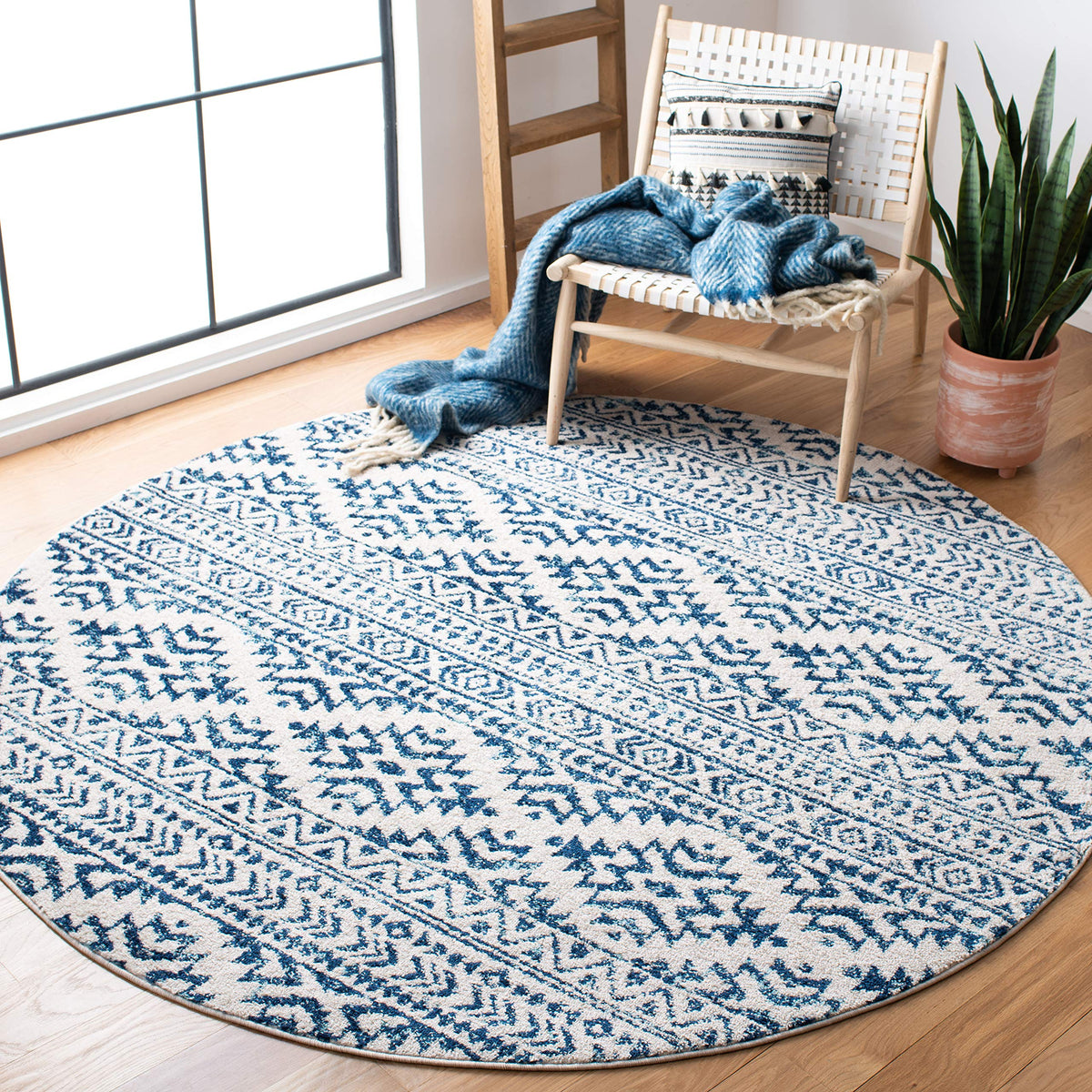 SAFAVIEH Tulum Area Rug 8x10, Large Ivory & Grey TUL272A