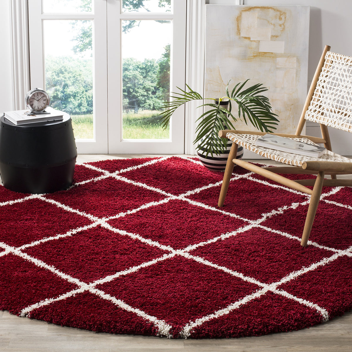 SAFAVIEH Hudson Shag Accent Rug 3'x5', Soft Plush Grey & Beige SGH281J