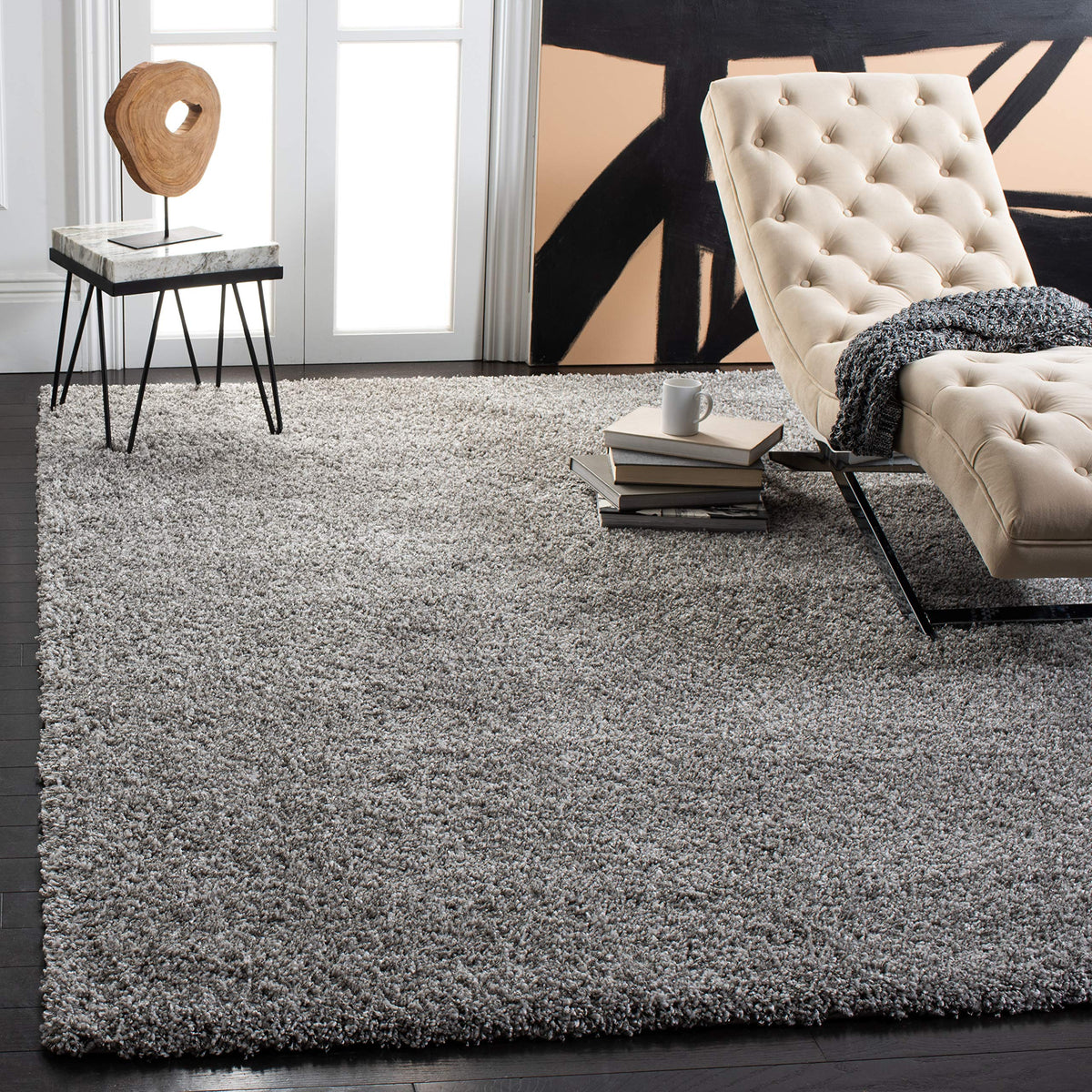 SAFAVIEH Area Rug 4x6 - California Shag Collection - Ivory, Non-Shedding & Easy to Clean, Ultra Plush Thick Pile, Ideal for Living Room, Bedroom, Dining Space (SG151-1212)