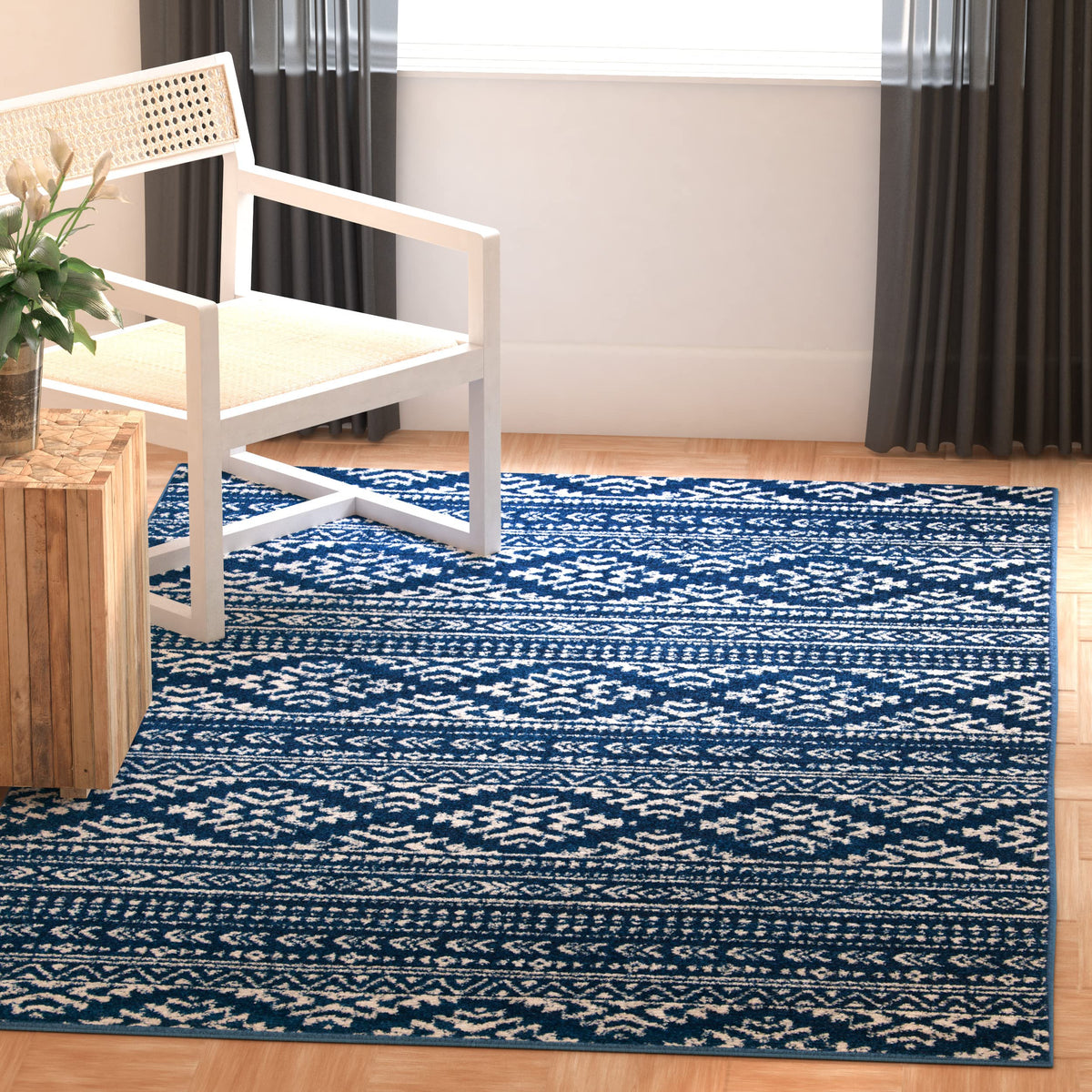 SAFAVIEH Tulum Area Rug 8x10, Large Ivory & Grey TUL272A