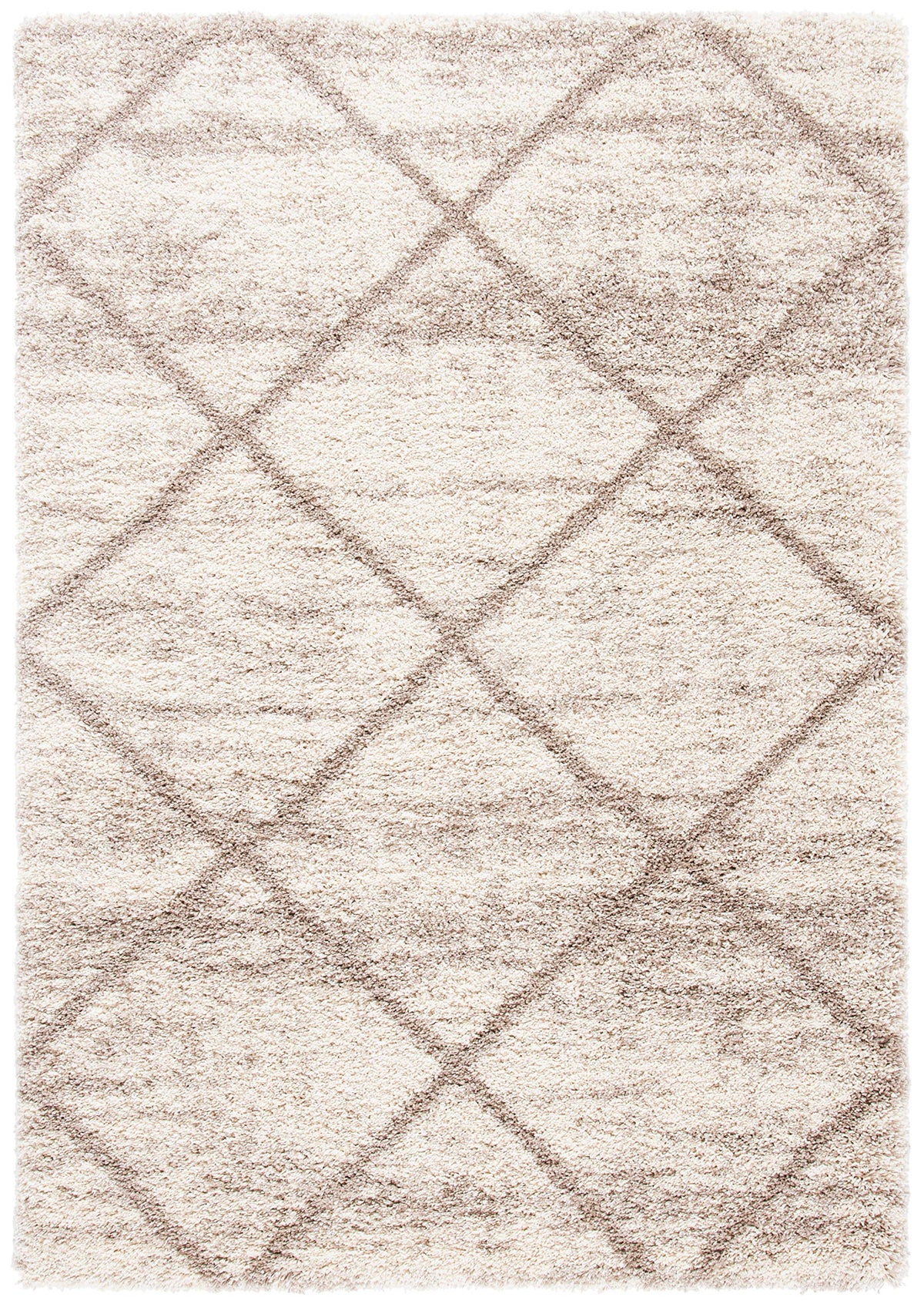 SAFAVIEH Hudson Shag Accent Rug 3'x5', Soft Plush Grey & Beige SGH281J