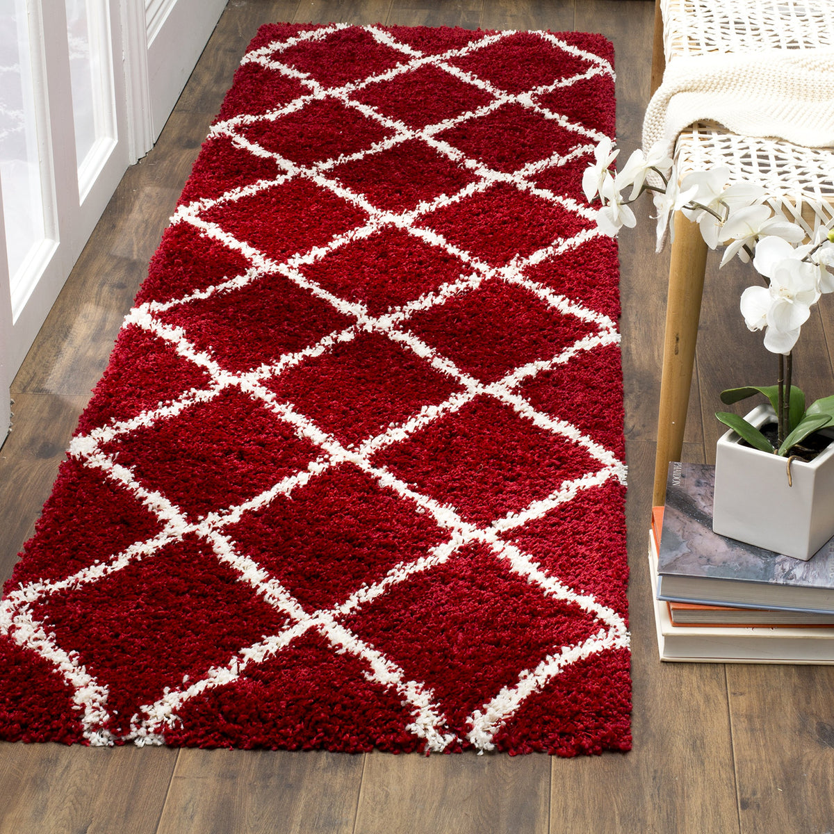 SAFAVIEH Hudson Shag Accent Rug 3'x5', Soft Plush Grey & Beige SGH281J