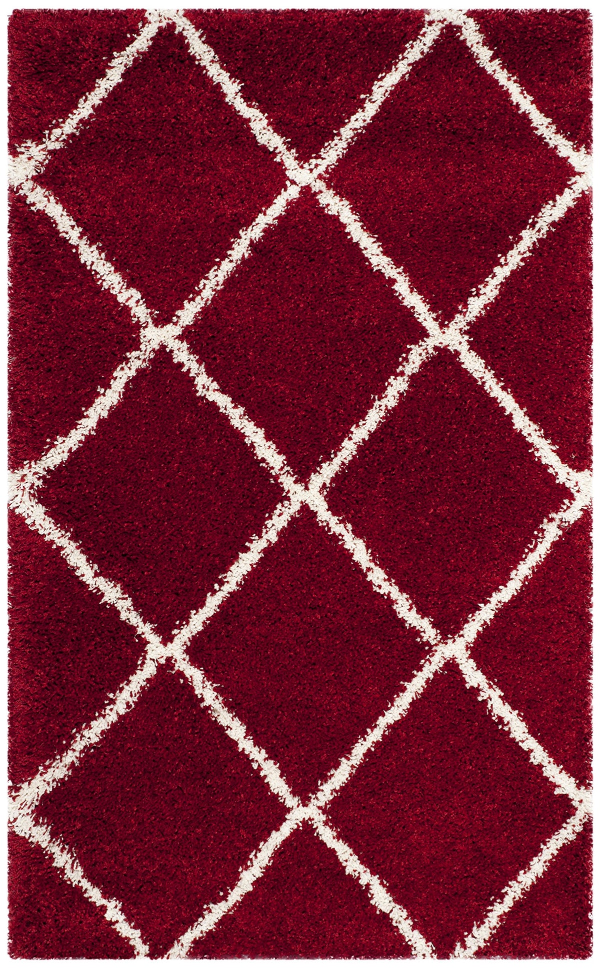 SAFAVIEH Hudson Shag Accent Rug 3'x5', Soft Plush Grey & Beige SGH281J
