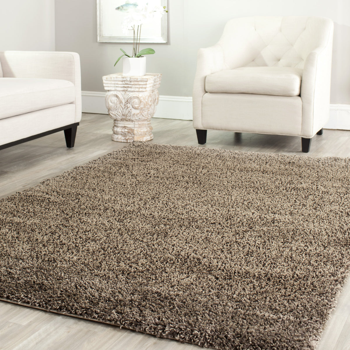 SAFAVIEH Area Rug 4x6 - California Shag Collection - Ivory, Non-Shedding & Easy to Clean, Ultra Plush Thick Pile, Ideal for Living Room, Bedroom, Dining Space (SG151-1212)