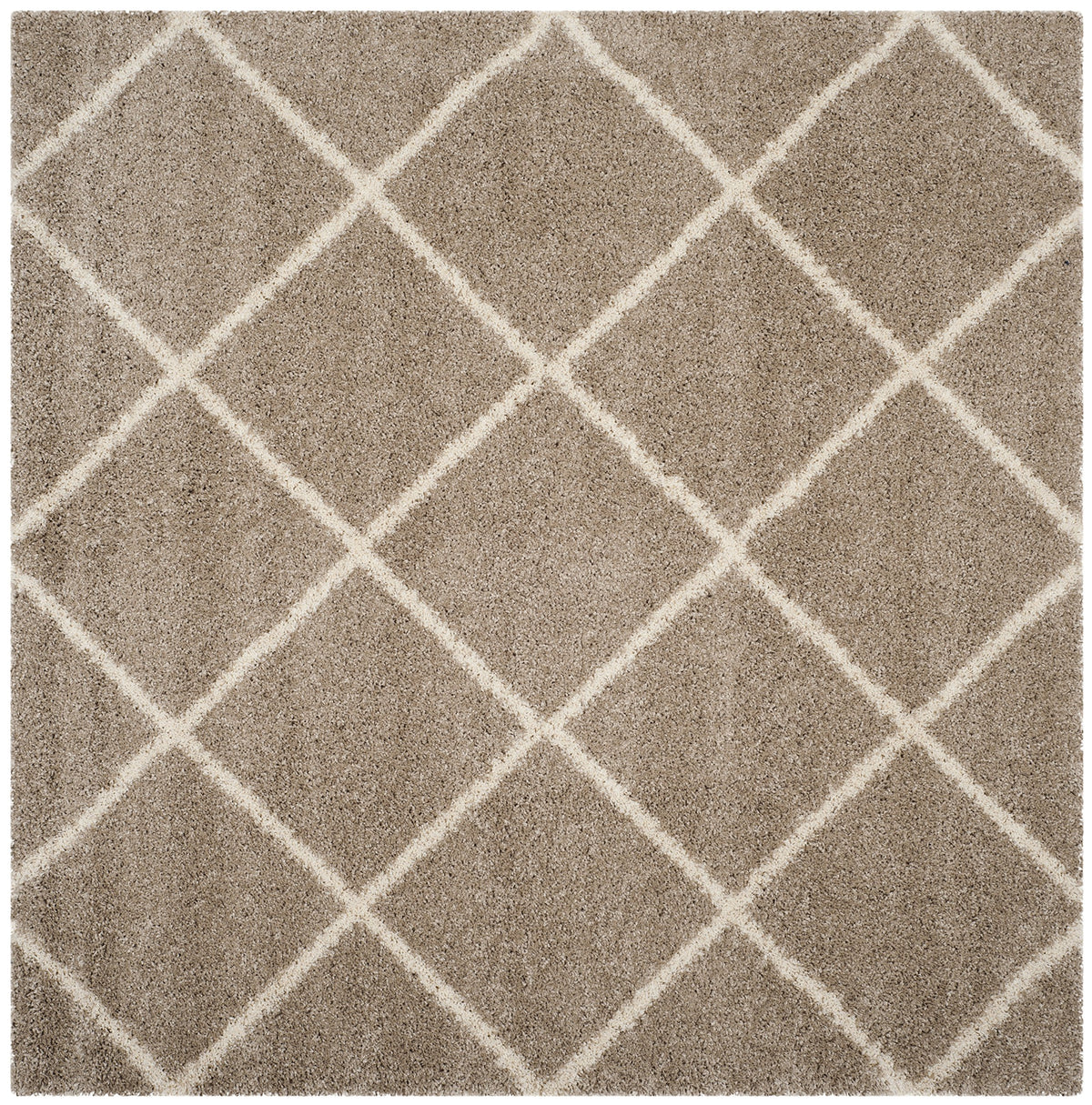 SAFAVIEH Hudson Shag Accent Rug 3'x5', Soft Plush Grey & Beige SGH281J