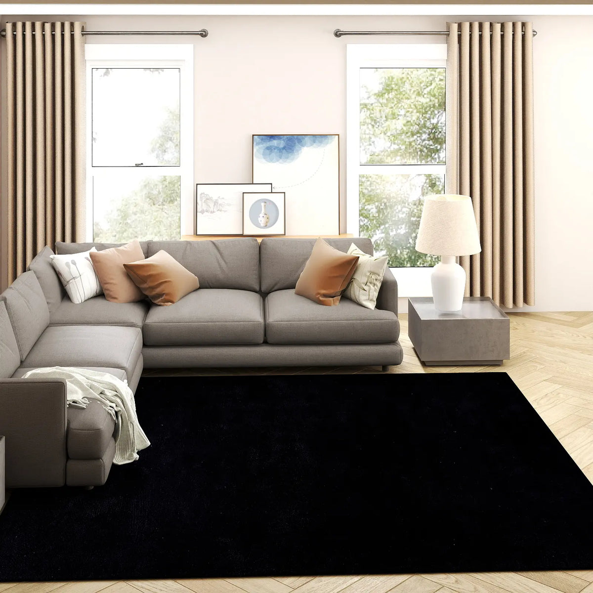 【Moving Season】MUGORN plush rugs for bedroom and living room, upgraded non-slip, thick plush carpet, soft indoor decorative rug, perfect for living room, home accessories, stylish room decor, and apartment essentials (available in various sizes), House