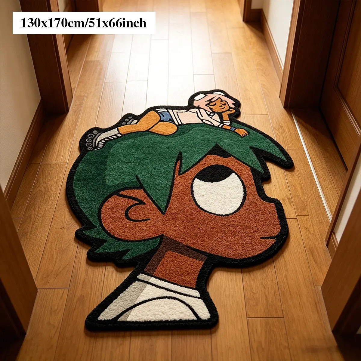 Hip-Hop Style Bedroom Rug, Sheepskin-Like Hallway Carpet, Soft Area Rug, Soft and Comfortable, Fun Design, Home Decor, Perfect for Entryways, Entrance Rug, House Decor Rug