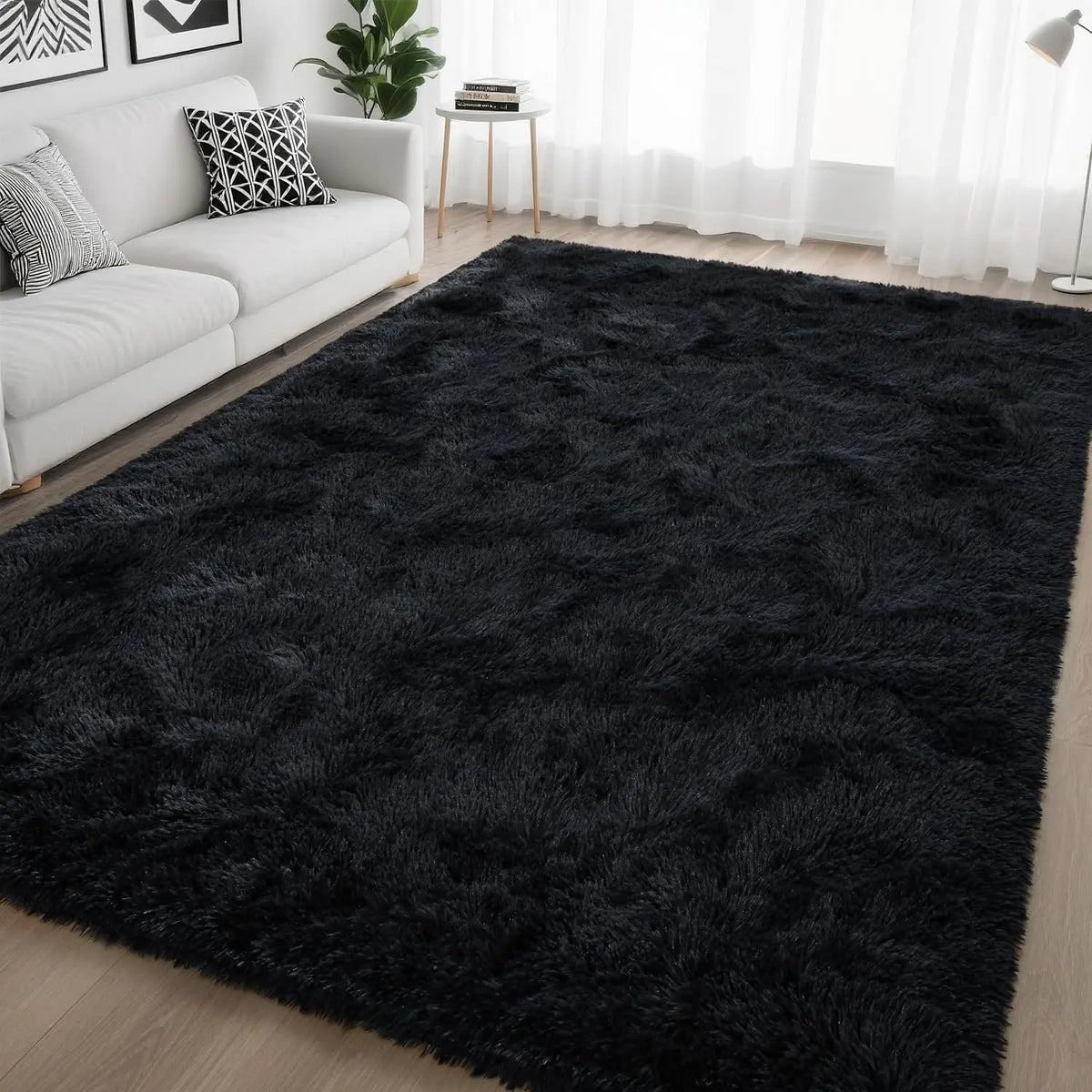 AILYEI Soft Shag Rugs For Bedroom, Burgundy Red Fluffy Shaggy Rugs For Living Room Nursery, Luxury Modern Plush Carpet Girls Boys Kids Room Dorm Indoor Home Decor, Upgrade Non-Slip