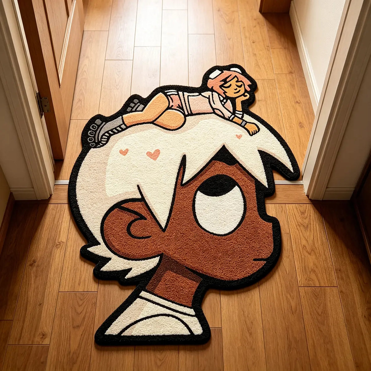 Hip-Hop Style Bedroom Rug, Sheepskin-Like Hallway Carpet, Soft Area Rug, Soft and Comfortable, Fun Design, Home Decor, Perfect for Entryways, Entrance Rug, House Decor Rug