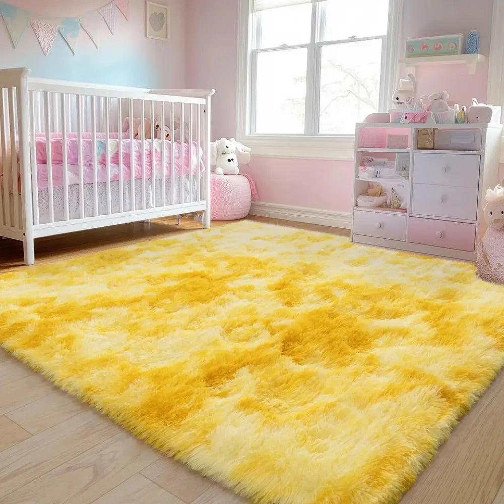 AILYEI Soft Shag Rugs For Bedroom, Burgundy Red Fluffy Shaggy Rugs For Living Room Nursery, Luxury Modern Plush Carpet Girls Boys Kids Room Dorm Indoor Home Decor, Upgrade Non-Slip