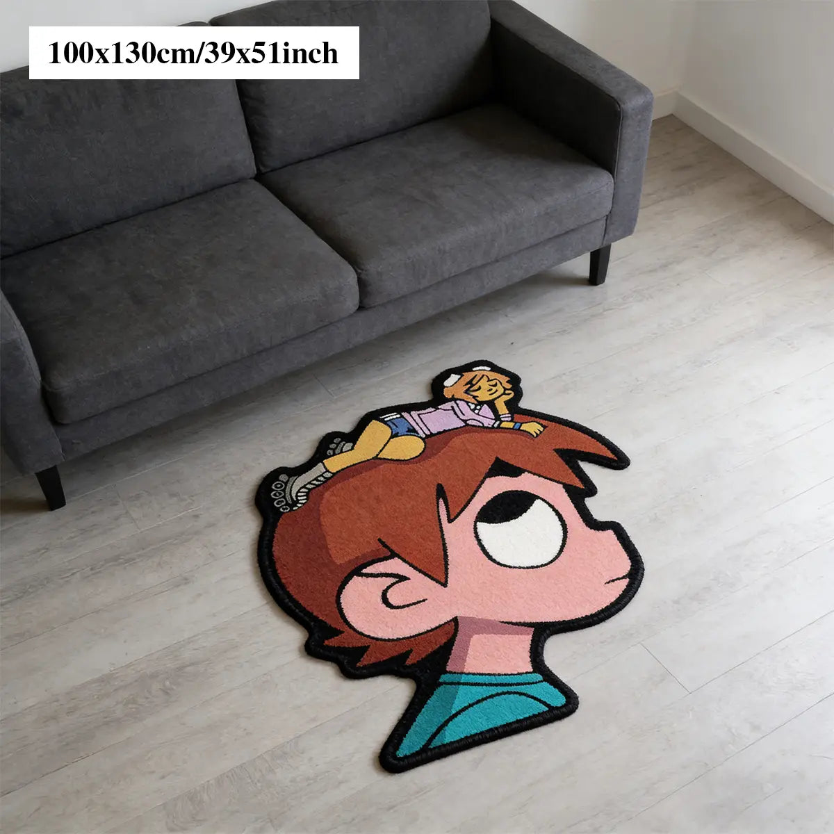 Hip-Hop Style Bedroom Rug, Sheepskin-Like Hallway Carpet, Soft Area Rug, Soft and Comfortable, Fun Design, Home Decor, Perfect for Entryways, Entrance Rug, House Decor Rug