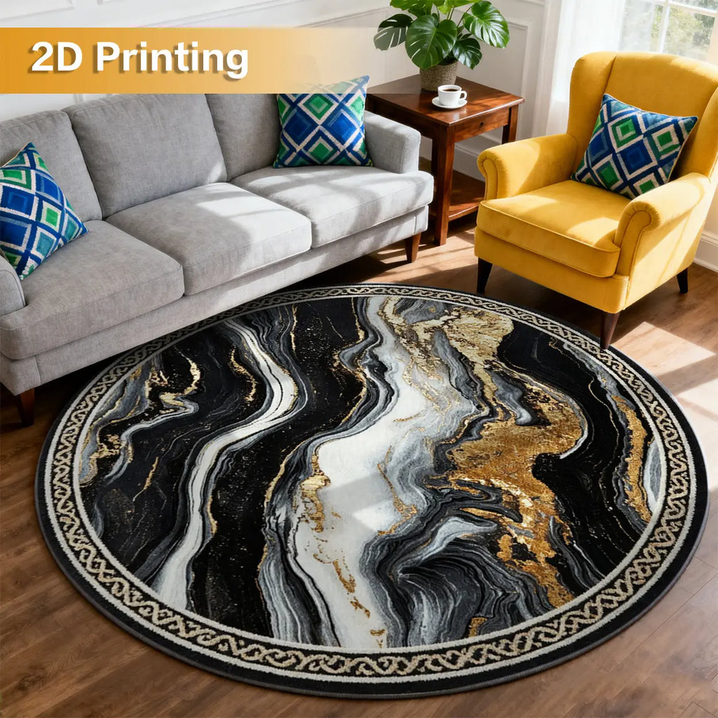 Local Delivery Multi Sizes Velvet Black White Gold Swirl Luxury Marble Fluid Rug Washable Non Slip Boho Farmhouse Runner Nursery Indoor Decor Rug