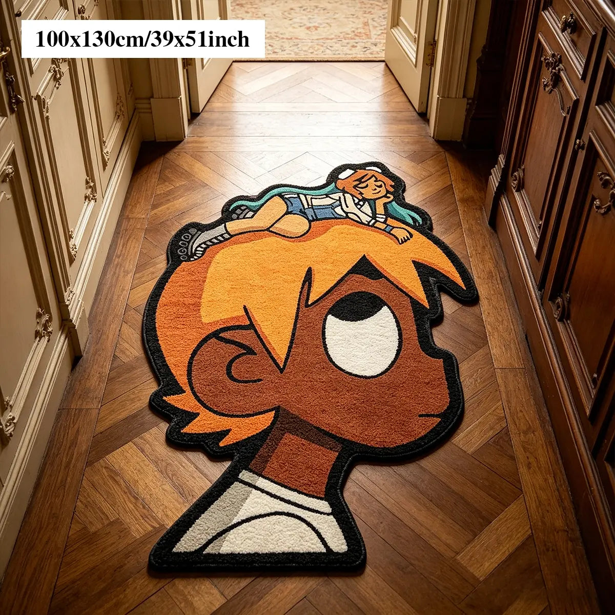 Hip-Hop Style Bedroom Rug, Sheepskin-Like Hallway Carpet, Soft Area Rug, Soft and Comfortable, Fun Design, Home Decor, Perfect for Entryways, Entrance Rug, House Decor Rug
