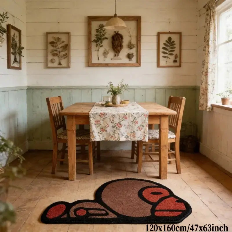 Casual Ape Shaped Carpet, Home supplies rug, Washable Floor Rug, irregularly shaped rugs, Animal printed, cartoon pattern rug, washable, soft area rug, soft indoor rugs, suitable for bedrooms, living rooms, a great gift for cartoon lovers