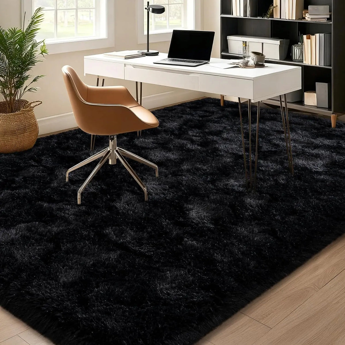 【Moving Season】MUGORN Multi-Size 3-Layer Super Soft Shaggy Fuzzy Rug, Modern Minimalist, Hand-Washable, Modern Shaggy Rug for Bedroom, Dorm Room Decor, Home Furnishings rugs for living room carpet