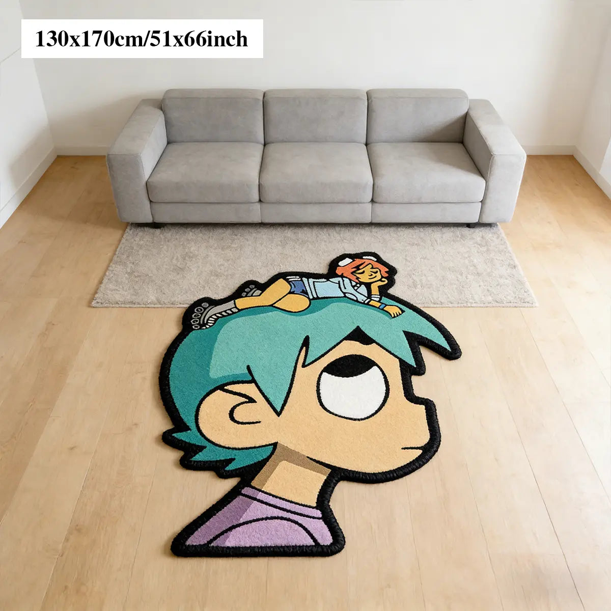 Hip-Hop Style Bedroom Rug, Sheepskin-Like Hallway Carpet, Soft Area Rug, Soft and Comfortable, Fun Design, Home Decor, Perfect for Entryways, Entrance Rug, House Decor Rug