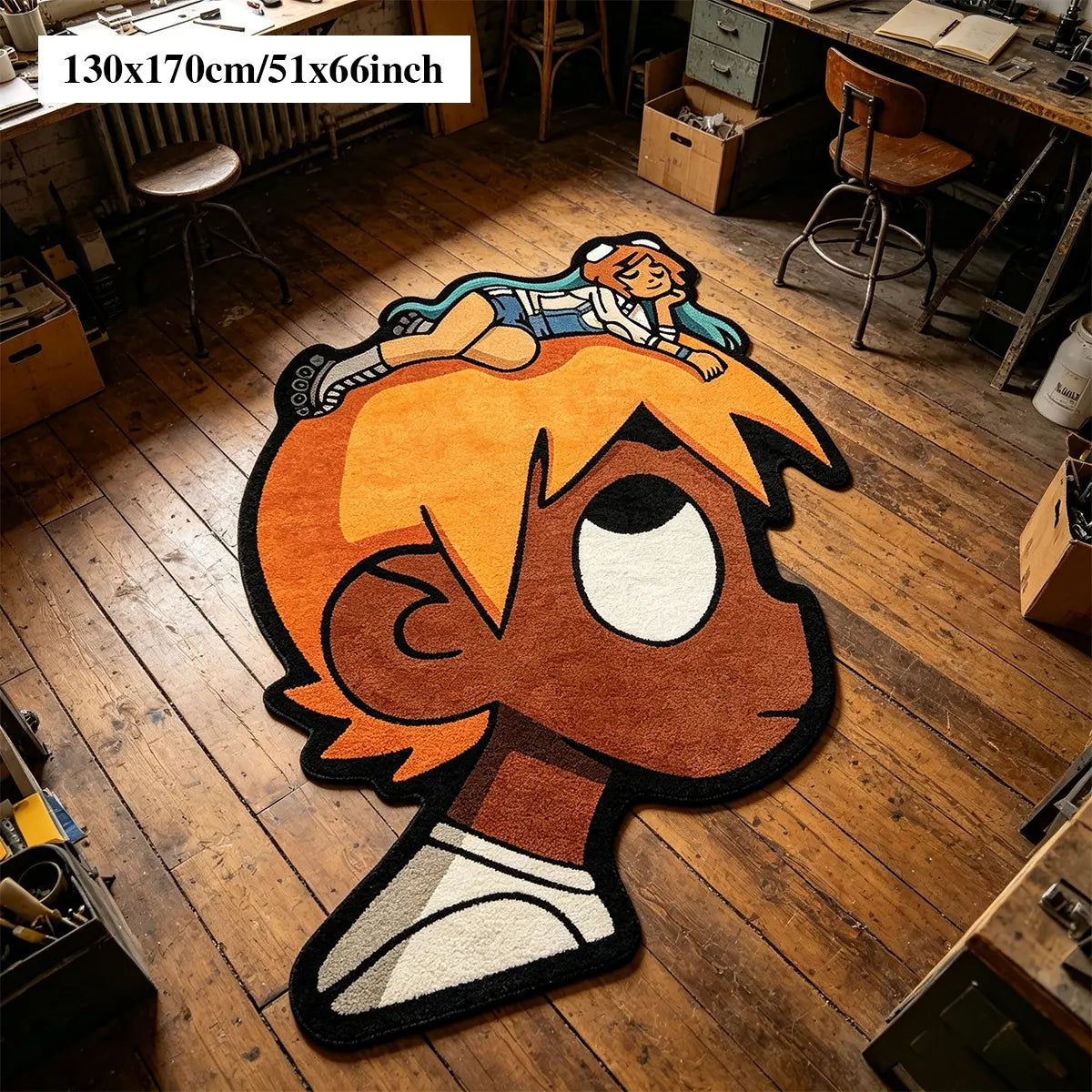 Hip-Hop Style Bedroom Rug, Sheepskin-Like Hallway Carpet, Soft Area Rug, Soft and Comfortable, Fun Design, Home Decor, Perfect for Entryways, Entrance Rug, House Decor Rug