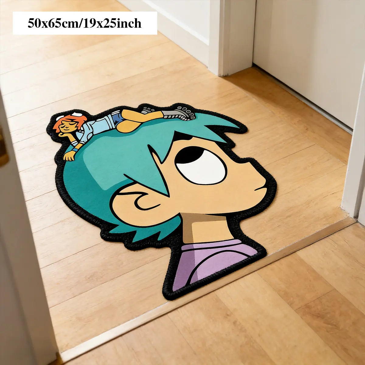 Hip-Hop Style Bedroom Rug, Sheepskin-Like Hallway Carpet, Soft Area Rug, Soft and Comfortable, Fun Design, Home Decor, Perfect for Entryways, Entrance Rug, House Decor Rug