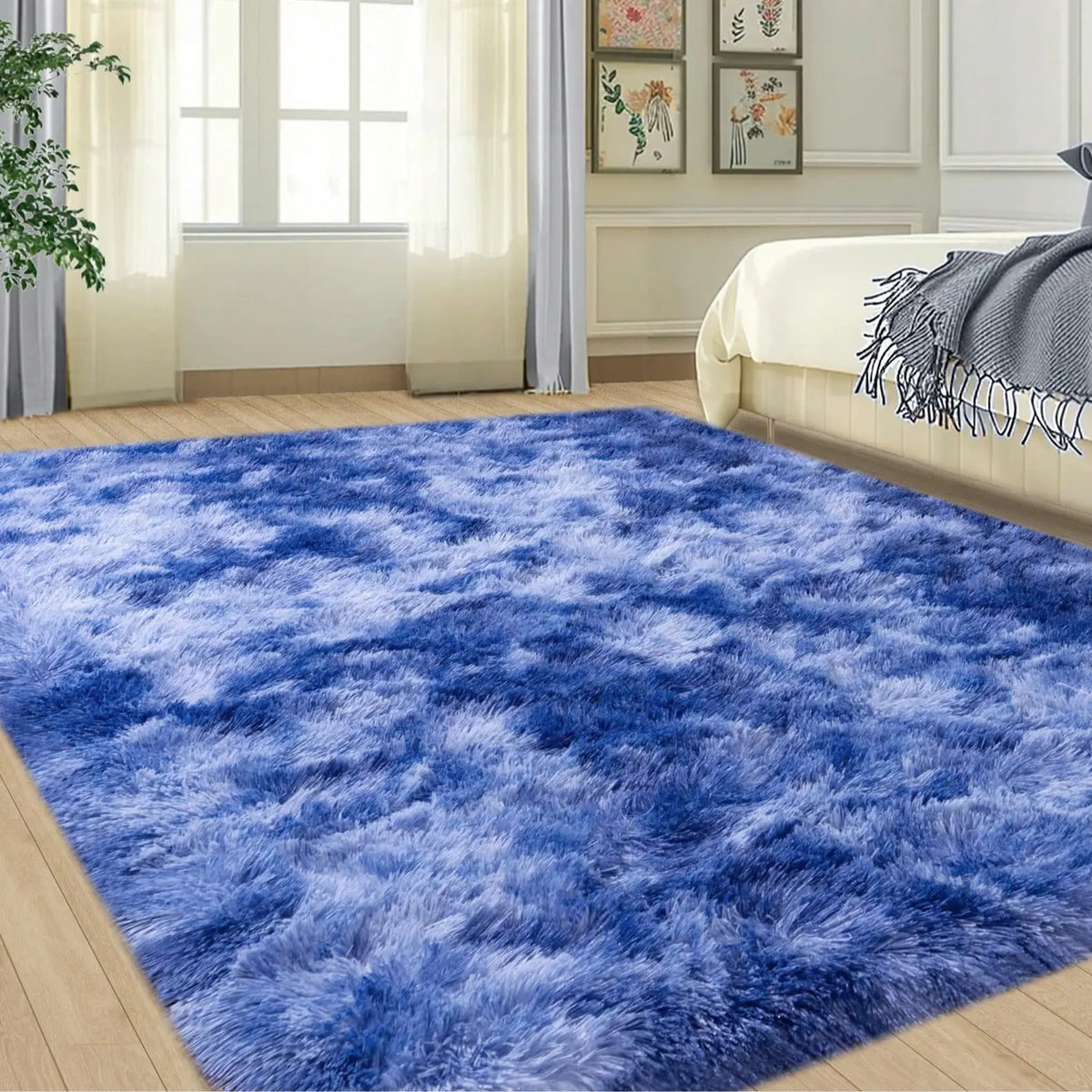 AILYEI Soft Shag Rugs For Bedroom, Burgundy Red Fluffy Shaggy Rugs For Living Room Nursery, Luxury Modern Plush Carpet Girls Boys Kids Room Dorm Indoor Home Decor, Upgrade Non-Slip