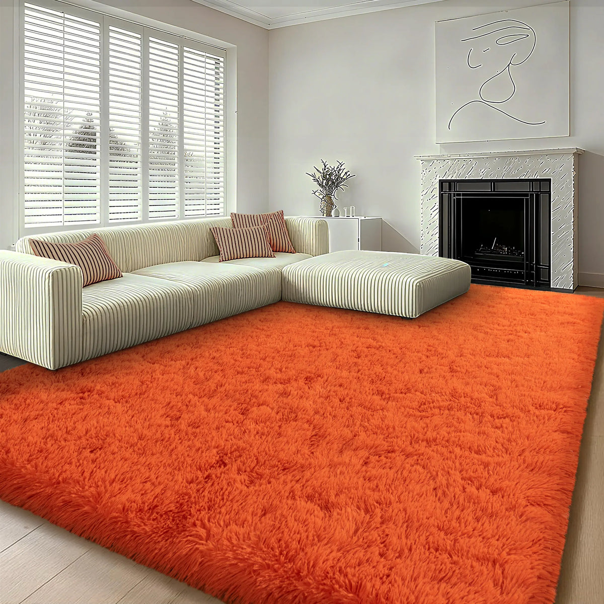 【Moving Season】MUGORN plush rugs for bedroom and living room, upgraded non-slip, thick plush carpet, soft indoor decorative rug, perfect for living room, home accessories, stylish room decor, and apartment essentials (available in various sizes), House