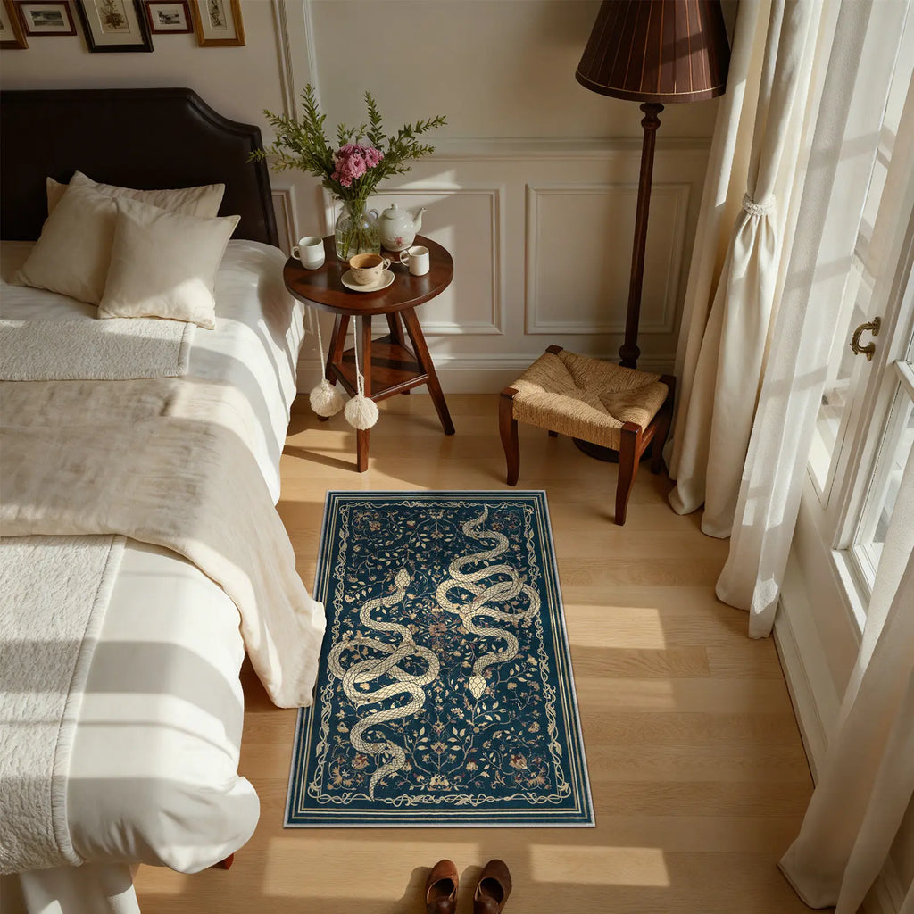 Lahome Washable Area Rug Large Snake Living Room Rugs, Soft Rug for Bedroom, Non-Slip Indoor Carpet for Dining Room Home Office