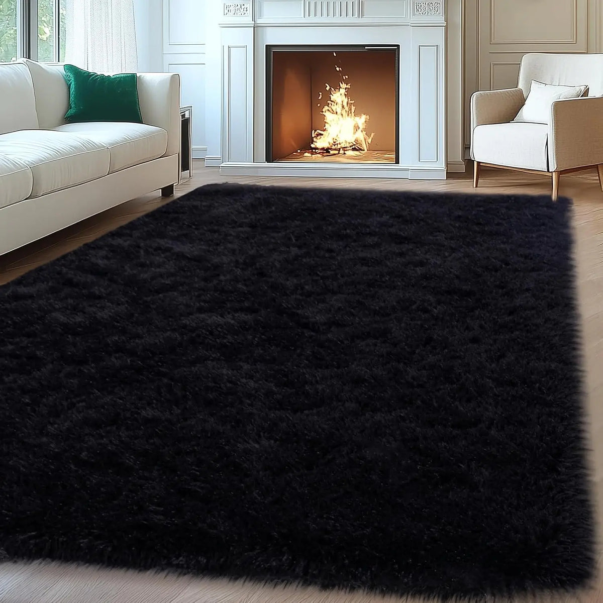 【Moving Season】MUGORN Multi-Size 3-Layer Super Soft Shaggy Fuzzy Rug, Modern Minimalist, Hand-Washable, Modern Shaggy Rug for Bedroom, Dorm Room Decor, Home Furnishings rugs for living room carpet