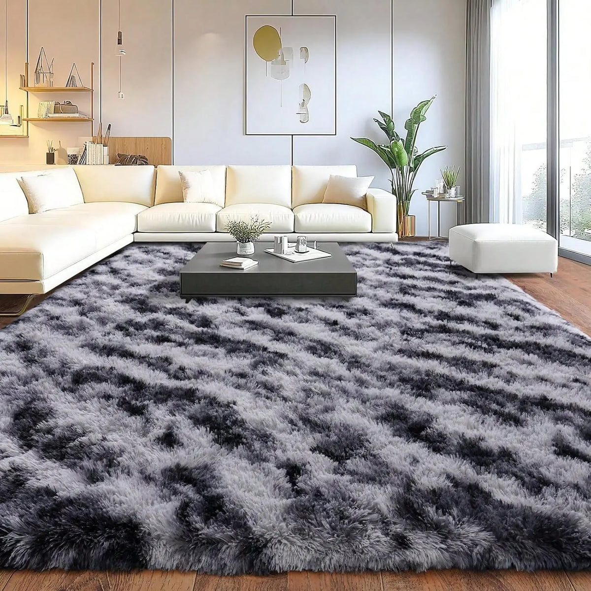 AILYEI Soft Shag Rugs For Bedroom, Burgundy Red Fluffy Shaggy Rugs For Living Room Nursery, Luxury Modern Plush Carpet Girls Boys Kids Room Dorm Indoor Home Decor, Upgrade Non-Slip